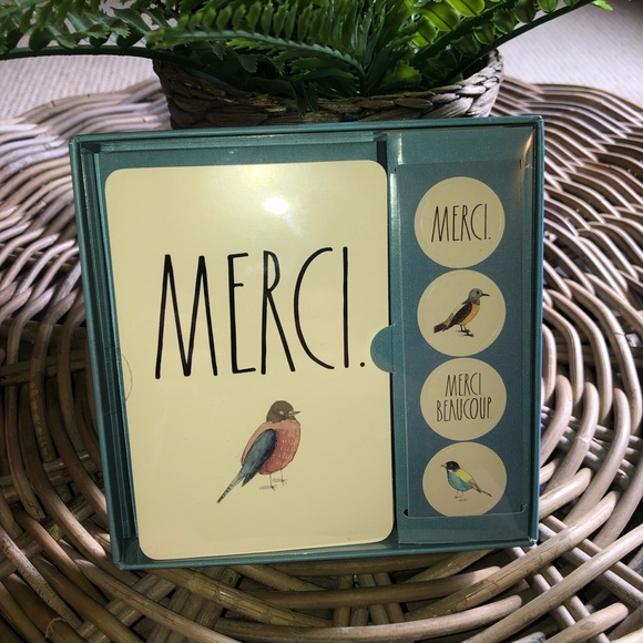 Merci Note card set Rae Dunn - Picture 3 of 3